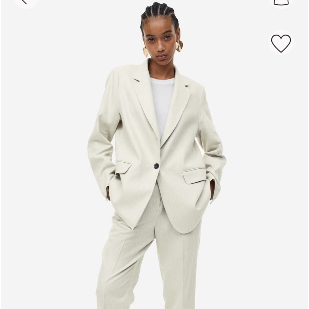 Linen blend blazer